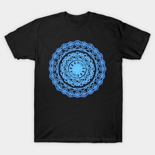 Blue geometric mandala T-Shirt